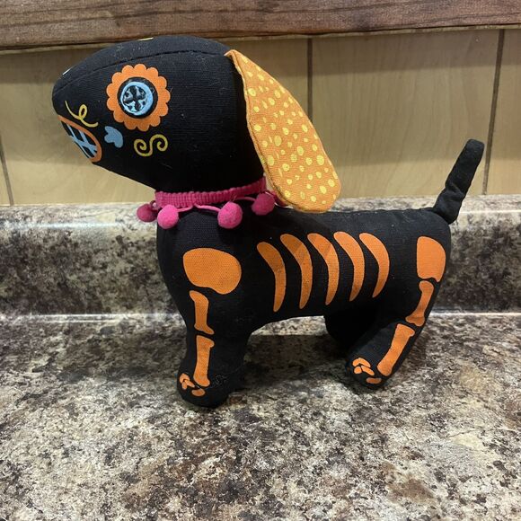 TARGET DAY OF THE DEAD DIA DE MUERTOS HALLOWEEN DOG PLUSH Pet Hair On It - Picture 1 of 7